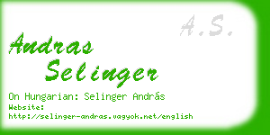 andras selinger business card